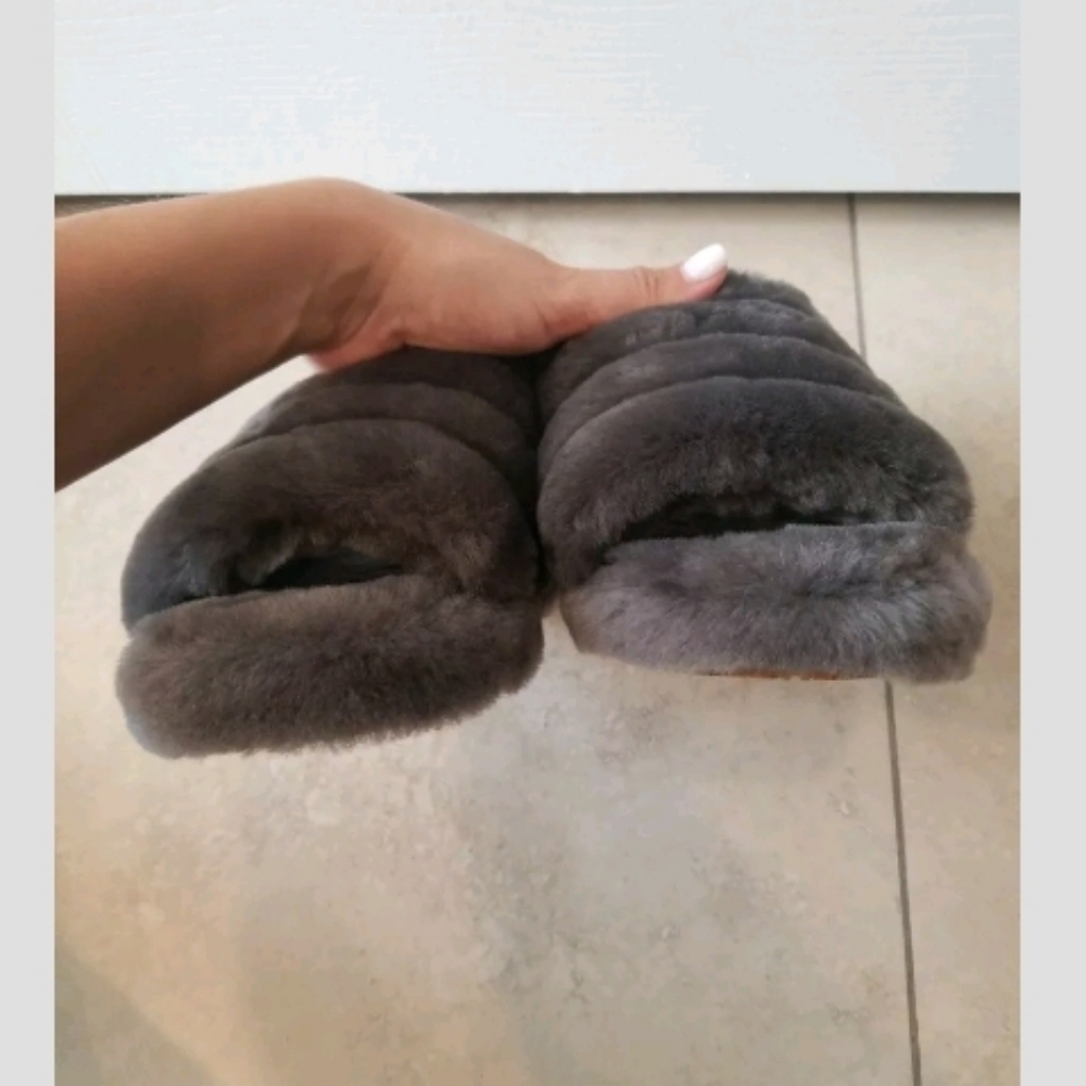 UGG Fluff Yeah Genuine Shearling Slide Slippers - Picture 3 of 8